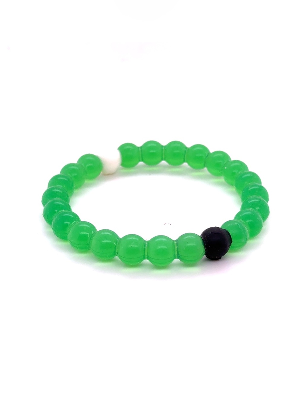 Lokai Green Bead Bracelet with Black & White Accents